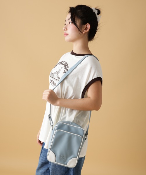 tiny tiny（ティニーティニー）の「バイカラーショルダーバッグ[tiny tiny(ティニーティニー)]（ショルダーバッグ・レディース・ピンク/ブルー/アイボリー・0）」の8枚目の写真