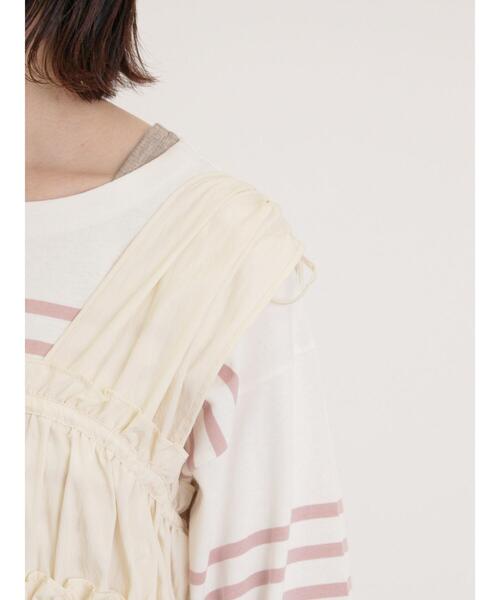 Samansa Mos2(サマンサ モスモス)の「前後2WAYシャーリングリボンベスト(ベスト・レディース・オフホワイト/ブラック/ピンク・F)」の18枚目の写真