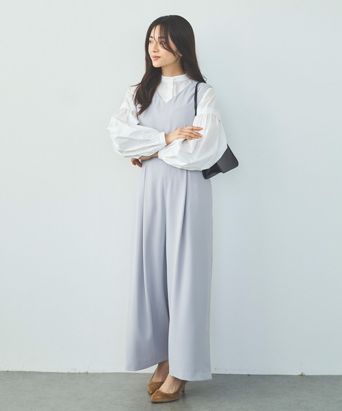 Sirin(シリン)の「ボリュームスリーブブラウス(シャツ/ブラウス・レディース・ブルー/ブラック/グレイッシュベージュ/ピンクベージュ/ホワイト・FREE)」の6枚目の写真