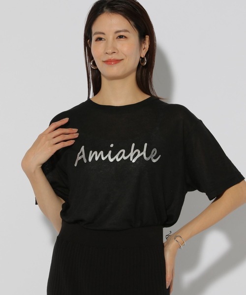 Elura（エルーラ）の「シアープリントTEE/289786（Tシャツ/カットソー・レディース・ブラック/オフホワイト/チャコールグレー・FREE）」の3枚目の写真