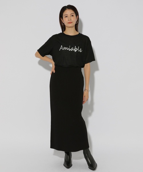 Elura（エルーラ）の「シアープリントTEE/289786（Tシャツ/カットソー・レディース・ブラック/オフホワイト/チャコールグレー・FREE）」の7枚目の写真