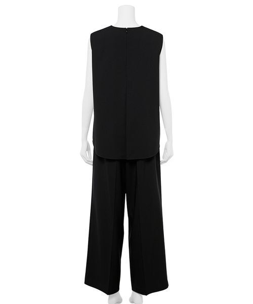 セール】ノースリトップスワイドパンツSET UP（パンツドレス）｜Mila