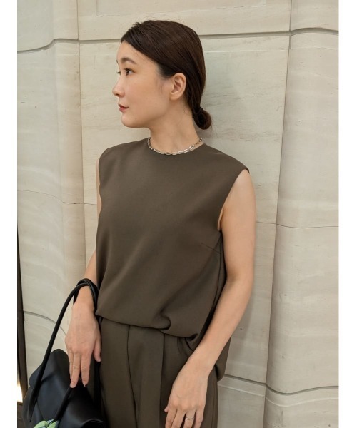 セール】ノースリトップスワイドパンツSET UP（パンツドレス）｜Mila