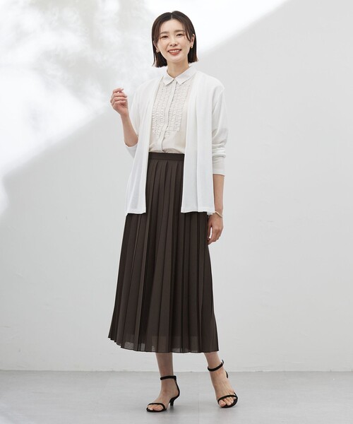 J.PRESS Ladies(J.プレス レディス)の「【洗える】フリルジャージー ブラウスライク カットソー(Tシャツ/カットソー・レディース・ピンク系/サックスブルー系/ベージュ系・SMALL)」の6枚目の写真