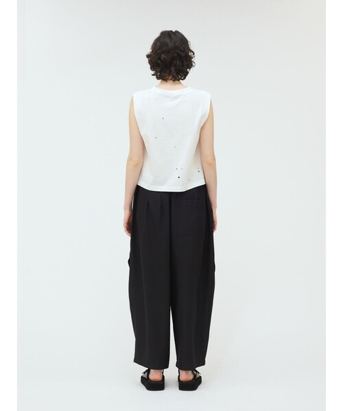 mizuiroind(ミズイロインド)の「mizuiro ind パンチングノースリーブプルオーバー(Tシャツ/カットソー・レディース・ブラック/オフホワイト/チャコールグレー・FREE)」の14枚目の写真