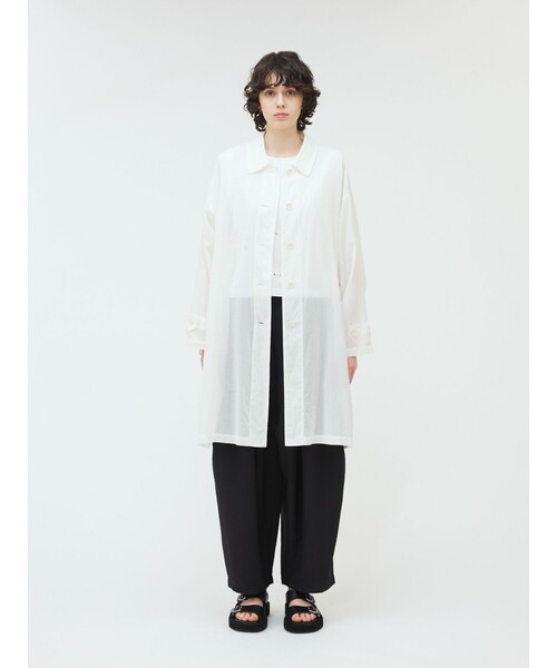 mizuiroind(ミズイロインド)の「mizuiro ind パンチングノースリーブプルオーバー(Tシャツ/カットソー・レディース・ブラック/オフホワイト/チャコールグレー・FREE)」の15枚目の写真