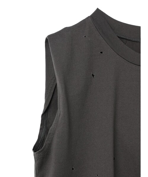mizuiroind(ミズイロインド)の「mizuiro ind パンチングノースリーブプルオーバー(Tシャツ/カットソー・レディース・ブラック/オフホワイト/チャコールグレー・FREE)」の18枚目の写真
