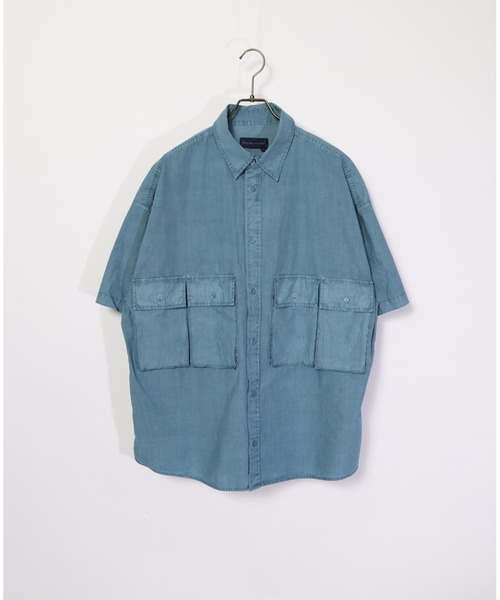 many men many mind（メニーメンメニーマインド）の「many men many mind /ピグメントブロード/マルチポケット/セットアップ/ショートパンツ/半袖シャツ（セットアップ・メンズ・チャコールグレー/ブルー/サンドベージュ・MEDIUM/LARGE）」の8枚目の写真