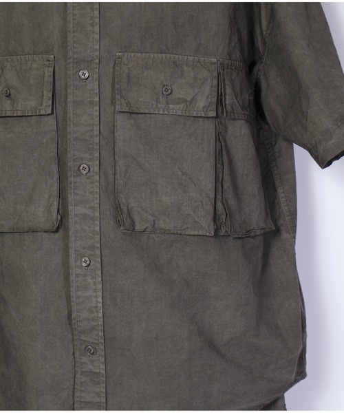 many men many mind（メニーメンメニーマインド）の「many men many mind /ピグメントブロード/マルチポケット/セットアップ/ショートパンツ/半袖シャツ（セットアップ・メンズ・チャコールグレー/ブルー/サンドベージュ・MEDIUM/LARGE）」の11枚目の写真
