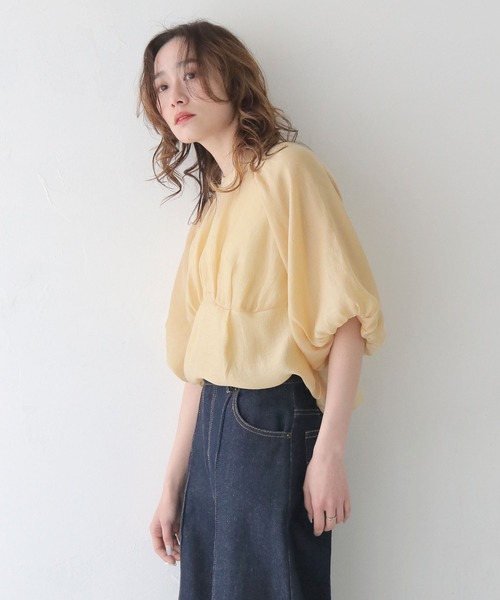 CLEIO（クレイオ）の「【CLEIO】パフスリーブカップデザインシアーブラウス PUFF SLEEVE CUP DESIGN SHEER BLOUSE/940-13608（Tシャツ/カットソー・レディース・ベージュ/アイボリー/サックスブルー・FREE）」の22枚目の写真