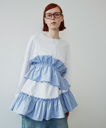 Flocky Tulle Off-shoulder Bodysuit（カットソー/Tシャツ