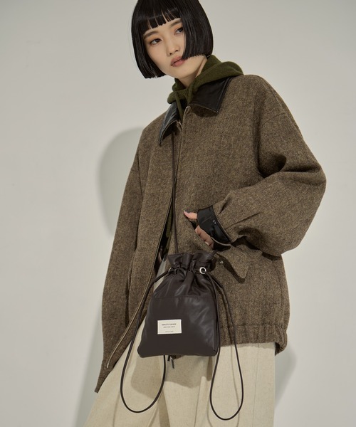 ハンドバッグ ビューティフルピープル beautiful people 巾着　黒 beautiful people/ビューティフルピープル】《STUDIOUS別注》《新型