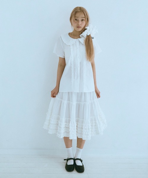 frill midi flared skirt / フリルボリュームスカート（スカート