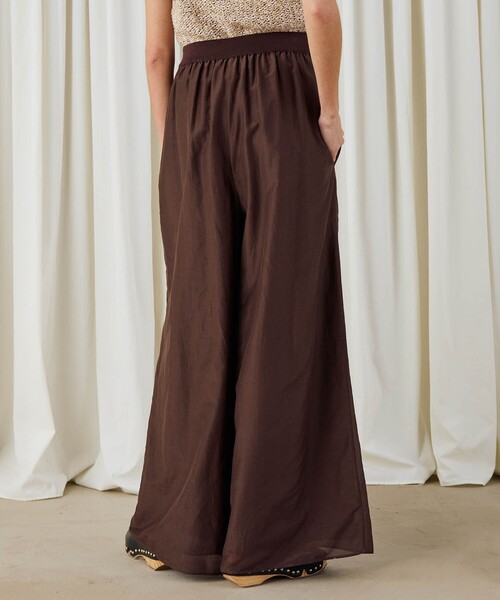 DES PRES（デ・プレ）の「コットンシルクローン　ワイドパンツ（その他パンツ・レディース・ホワイト/ダークブラウン/ブラック・36/34）」の7枚目の写真