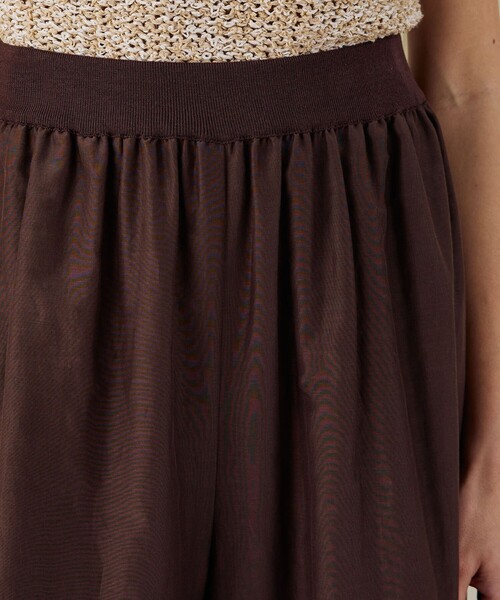 DES PRES（デ・プレ）の「コットンシルクローン　ワイドパンツ（その他パンツ・レディース・ホワイト/ダークブラウン/ブラック・36/34）」の8枚目の写真