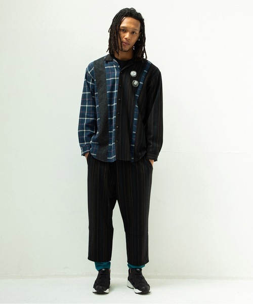 STOF(ストフ)の「MIX STRIPE SHIRTS(シャツ/ブラウス・メンズ・ブラック/ナチュラル・S/M)」の3枚目の写真