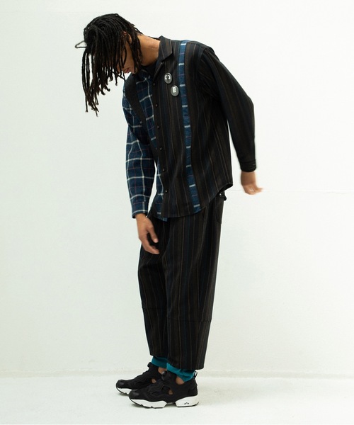 STOF(ストフ)の「MIX STRIPE SHIRTS(シャツ/ブラウス・メンズ・ブラック/ナチュラル・S/M)」の5枚目の写真
