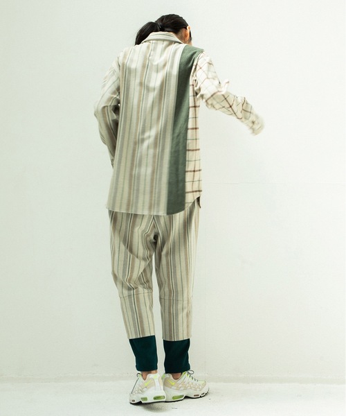 STOF(ストフ)の「MIX STRIPE SHIRTS(シャツ/ブラウス・メンズ・ブラック/ナチュラル・S/M)」の7枚目の写真