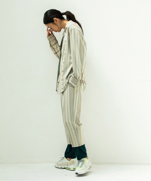 STOF(ストフ)の「MIX STRIPE SHIRTS(シャツ/ブラウス・メンズ・ブラック/ナチュラル・S/M)」の8枚目の写真