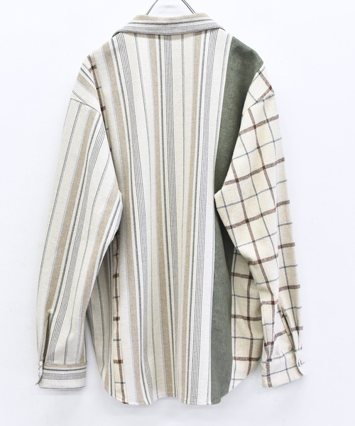 STOF(ストフ)の「MIX STRIPE SHIRTS(シャツ/ブラウス・メンズ・ブラック/ナチュラル・S/M)」の10枚目の写真
