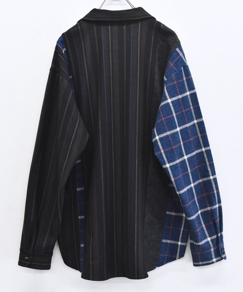STOF(ストフ)の「MIX STRIPE SHIRTS(シャツ/ブラウス・メンズ・ブラック/ナチュラル・S/M)」の12枚目の写真