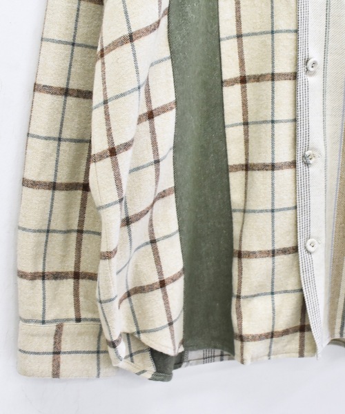 STOF(ストフ)の「MIX STRIPE SHIRTS(シャツ/ブラウス・メンズ・ブラック/ナチュラル・S/M)」の14枚目の写真