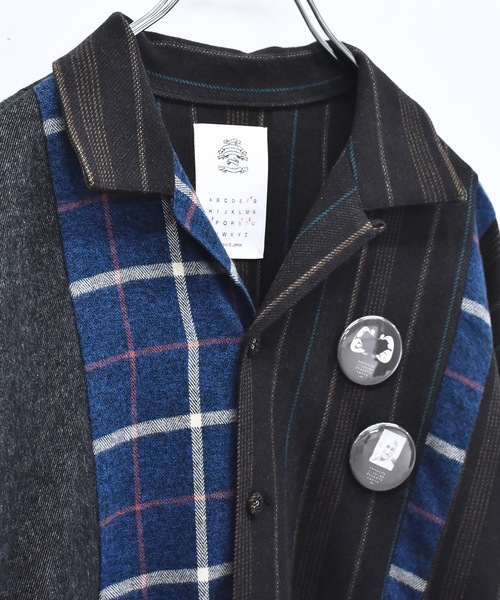 STOF(ストフ)の「MIX STRIPE SHIRTS(シャツ/ブラウス・メンズ・ブラック/ナチュラル・S/M)」の15枚目の写真