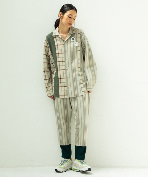 STOF(ストフ)の「MIX STRIPE SHIRTS(シャツ/ブラウス・メンズ・ブラック/ナチュラル・S/M)」の6枚目の写真