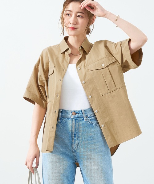 今季完売＊MICA&DEALサファリシャツ セール】サファリシャツ〈セットアップ対応〉（シャツ/ブラウス