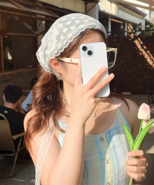 MEMECLE（メメクル）の「【 MEMECLE / メメクル 】レース フラワー ドット バブーシュカ（その他ヘアアクセサリー・レディース・B/A/C・FREE）」の13枚目の写真