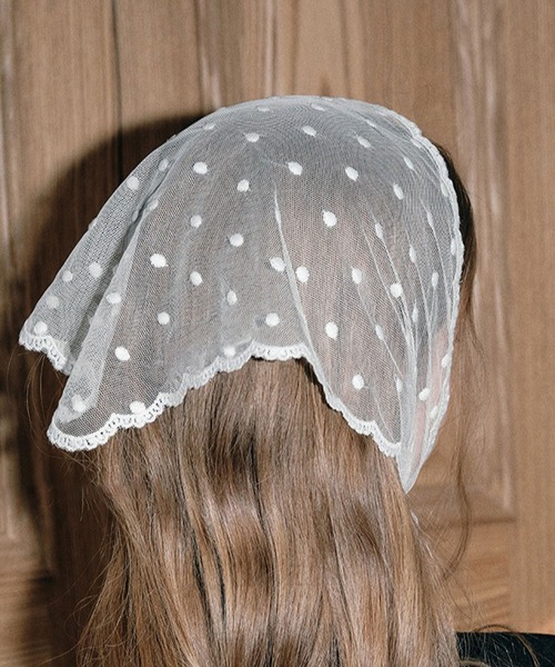 MEMECLE（メメクル）の「【 MEMECLE / メメクル 】レース フラワー ドット バブーシュカ（その他ヘアアクセサリー・レディース・B/A/C・FREE）」の10枚目の写真