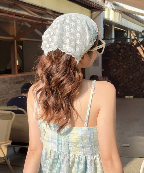 MEMECLE（メメクル）の「【 MEMECLE / メメクル 】レース フラワー ドット バブーシュカ（その他ヘアアクセサリー・レディース・B/A/C・FREE）」の14枚目の写真