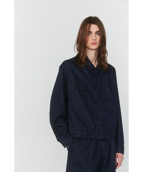 VICTIM（ヴィクティム）の「VICTIM ヴィクティム / SHORT DENIM JACKET セットアップショートデニムジャケット Gジャン / VTM-25-O-003（デニムジャケット・メンズ・ブルー・1/2）」の4枚目の写真