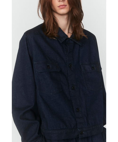 VICTIM（ヴィクティム）の「VICTIM ヴィクティム / SHORT DENIM JACKET セットアップショートデニムジャケット Gジャン / VTM-25-O-003（デニムジャケット・メンズ・ブルー・1/2）」の8枚目の写真