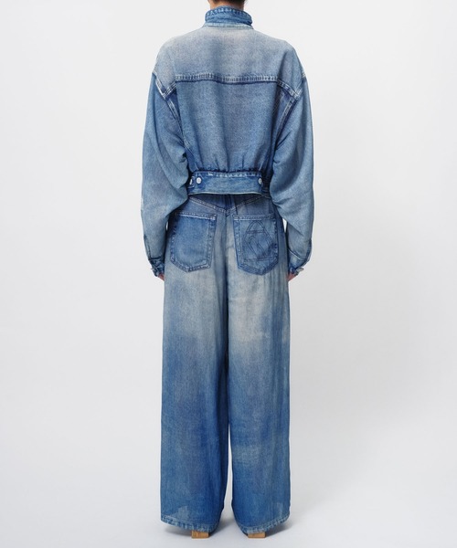 THINGS THAT MATTER（シングス ザット マター）の「DENIM PRINT SHEER PANTS / デニムプリントシアーパンツ（その他パンツ・レディース・ブルー・FREE）」の6枚目の写真