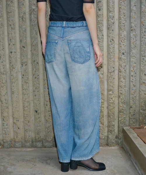 THINGS THAT MATTER（シングス ザット マター）の「DENIM PRINT SHEER PANTS / デニムプリントシアーパンツ（その他パンツ・レディース・ブルー・FREE）」の13枚目の写真