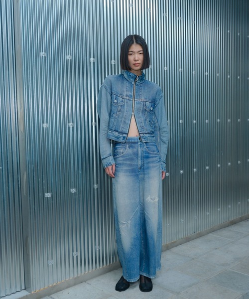 THINGS THAT MATTER（シングス ザット マター）の「DENIM PRINT SHEER PANTS / デニムプリントシアーパンツ（その他パンツ・レディース・ブルー・FREE）」の16枚目の写真