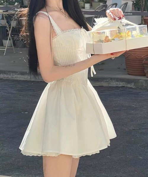 Mejoul（メジュール）の「リボンレースミニキャミワンピース（ワンピース・レディース・ホワイト・F）」の5枚目の写真