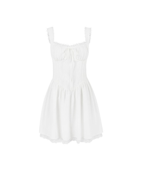 Mejoul（メジュール）の「リボンレースミニキャミワンピース（ワンピース・レディース・ホワイト・F）」の11枚目の写真