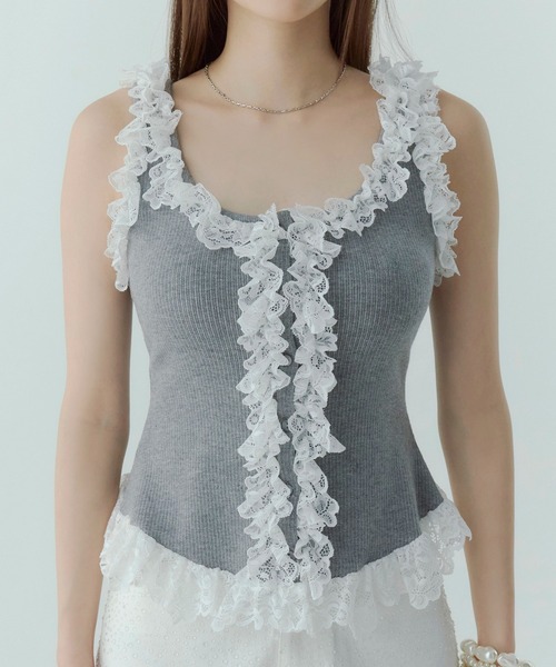 eimyistoire レースドッキングカットタンクトップ 完売品 エイミーイストワール eimy istoire レースドッキングカット