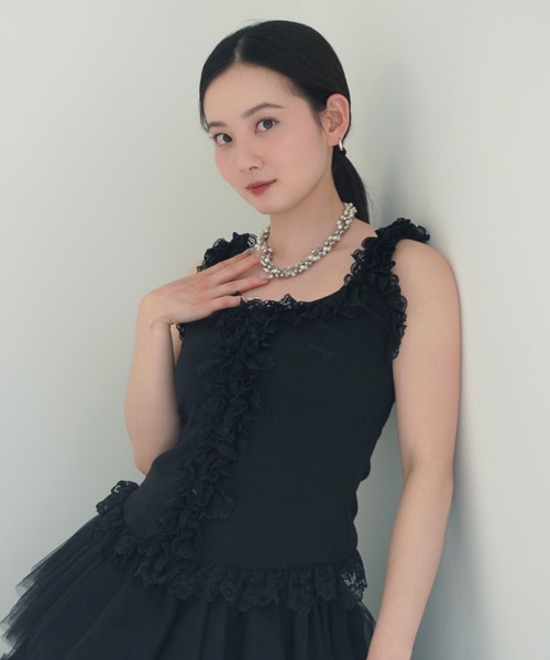 eimy istoire レースドッキングカットタンクトップ エイミーイストワール EIMY ISTOIRE レースドッキングカット