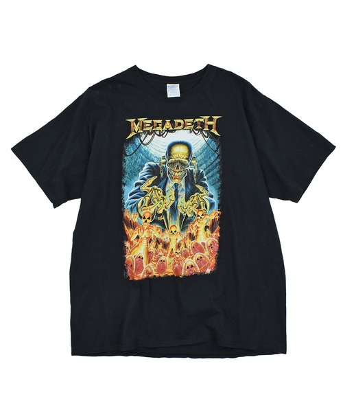 VINTAGE(ヴィンテージ)の「【ヴィンテージ古着】Y2K PORT&COMPANY “MEGADETH” バンド Tシャツ(Tシャツ/カットソー・メンズ・ブラック・X-LARGE)」の1枚目の写真