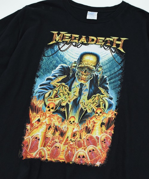 VINTAGE(ヴィンテージ)の「【ヴィンテージ古着】Y2K PORT&COMPANY “MEGADETH” バンド Tシャツ(Tシャツ/カットソー・メンズ・ブラック・X-LARGE)」の2枚目の写真