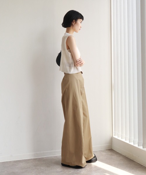 NOGLE(ノグル)の「【NOGLE/ノグル】ハイウエストラップワイドパンツ(その他パンツ・レディース・ベージュ/ブラック/グレー・FREE)」の12枚目の写真