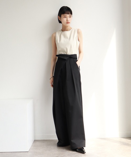 NOGLE(ノグル)の「【NOGLE/ノグル】ハイウエストラップワイドパンツ(その他パンツ・レディース・ベージュ/ブラック/グレー・FREE)」の17枚目の写真