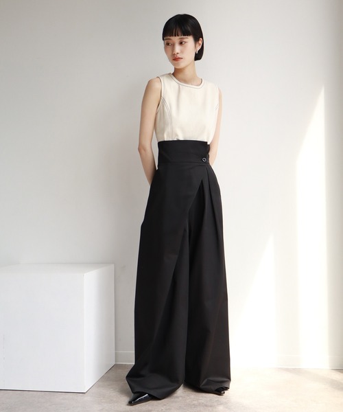 NOGLE(ノグル)の「【NOGLE/ノグル】ハイウエストラップワイドパンツ(その他パンツ・レディース・ベージュ/ブラック/グレー・FREE)」の20枚目の写真