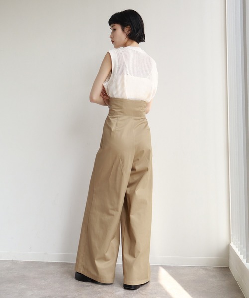 NOGLE(ノグル)の「【NOGLE/ノグル】ハイウエストラップワイドパンツ(その他パンツ・レディース・ベージュ/ブラック/グレー・FREE)」の7枚目の写真
