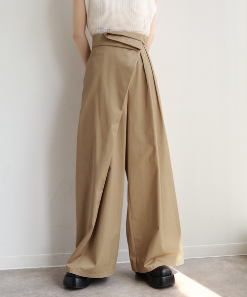 NOGLE(ノグル)の「【NOGLE/ノグル】ハイウエストラップワイドパンツ(その他パンツ・レディース・ベージュ/ブラック/グレー・FREE)」の9枚目の写真
