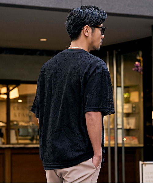 SILVER BULLET(シルバーバレット)の「『CavariA/キャバリア』ネックレス付きレース半袖TEE(Tシャツ/カットソー・メンズ・B/A・L/M)」の7枚目の写真