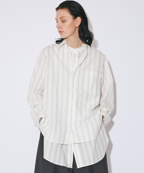 beautiful people / ビューティフルピープル ： [レディース]double-front cotton silk JQstripe shirt ： 1545106009[ANN] 楽天市場】beautiful people : [レディース]double-front cotton